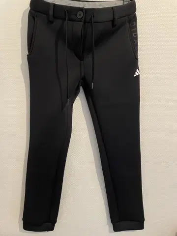 adidas 블랙 두꺼운 원단 롱 팬츠 블랙 M