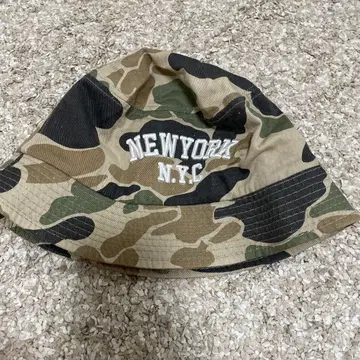 카모 패턴 NEWYORK N.Y.C. 버킷햇