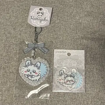 치이카와 GO!HARAJUKU 아크릴 키링 스티커 모몽가