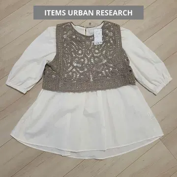 ITEMS URBAN RESEARCH 레이스 베스트 도킹 튜닉