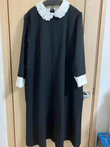로즈 티아라 빅 사이즈 50 카라 부착 원피스 블랙 미사용