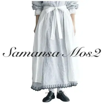 Samansa Mos2 에이프런&린넨 스커트 미사용 새상품 KAZUMI