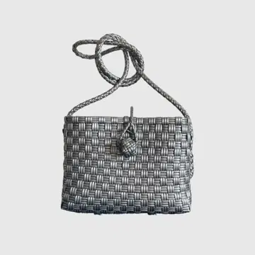 [ 새상품급 ] mekearisa 메리사 HelloBag 메탈릭 실버