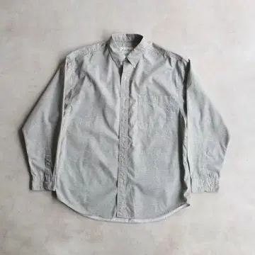 90s 에디 바우어 스크래치 패턴 긴팔 셔츠 그린 L 화이트 택 빈티지