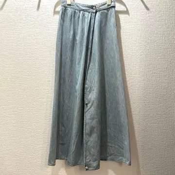 MM6 와이드 데님 랩 팬츠