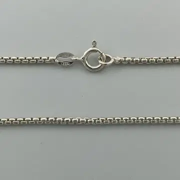 Italy 실버 925 각갑환 베네치안 체인 목걸이 약 45cm