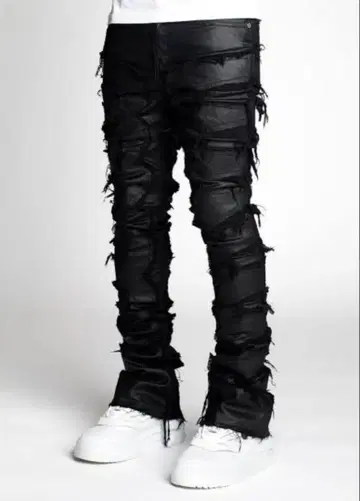 GUAPI black waxed stacked denim 28