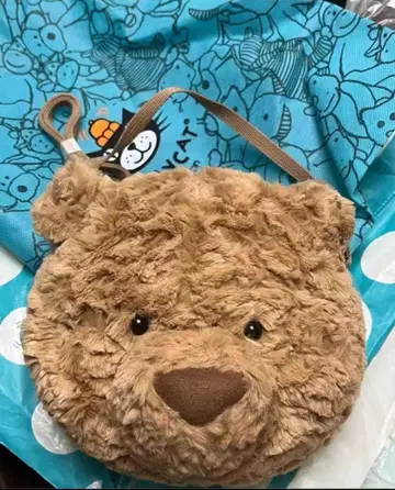 Jellycat 곰 얼굴 모양 숄더백