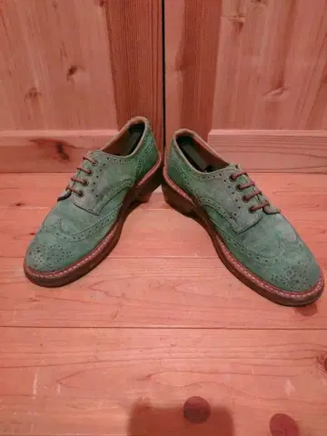 트리커스 버튼 그린 스웨이드 레어 컬러