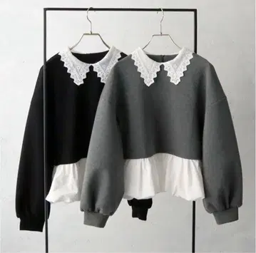 카라 부착 도킹 페플럼 풀오버 안미누 로지몬스터 좋아하시는 분께
