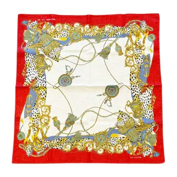 새상품급 스카프 대형 손수건 태슬 벨트 레오파드 무늬