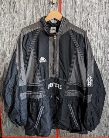 90s Kappa 유벤투스 나일론 아노락 후드티 L