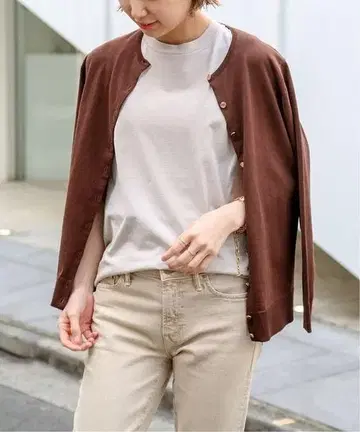 Deuxieme Classe FF grace 가디건 브라운 38