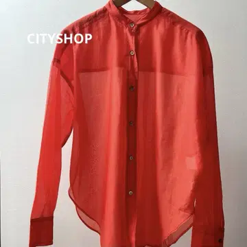 CITYSHOP (시티샵) 오렌지 긴팔 셔츠 블라우스