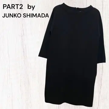 준코 시마다 깔끔한 원피스 (M) 뒷지퍼 심플 성숙한 느낌