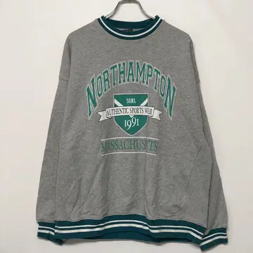 SIGNAL SPORTS 현행 아메카지 구제 의류 칼리지 프린트 맨투맨