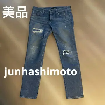 junhashimoto SLIM STRAIGHT 크러쉬 데님 사이즈 4