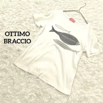 레어 오티모 브라초 반팔 T셔츠 크루넥 리브조 면 이탈리아제