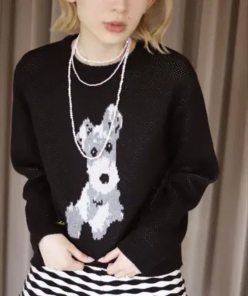 LOGANKnittingMills SLOBEcitron 별주 DOG 니트