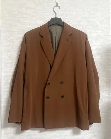 MAISON SPECIAL 브라운 더블 브레스트 자켓 44