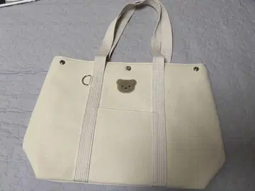 토트백 곰 아이보리