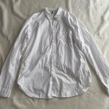 MHL. 마가렛호웰 화이트 화이트 셔츠 옷깃 코튼 린넨