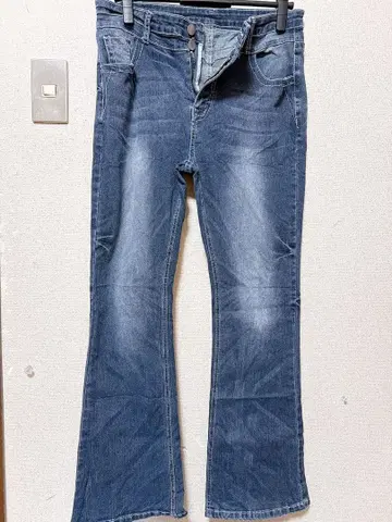 부츠컷 데님 데님 블루