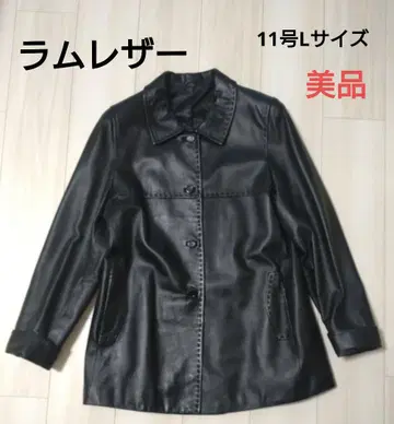 블랙 가죽 코트 (양가죽) Jubien 11호 사이즈