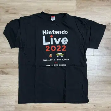 Nintendo Live 2022 티셔츠 M 사이즈 블랙