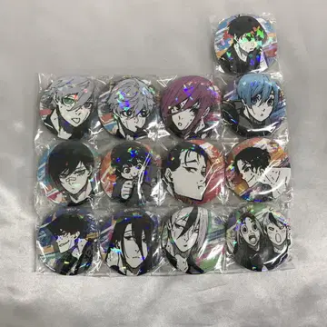 전 13종 세트 블루 록 x 트리 빌리지 카페 홀로그램 캔뱃지 vol.3