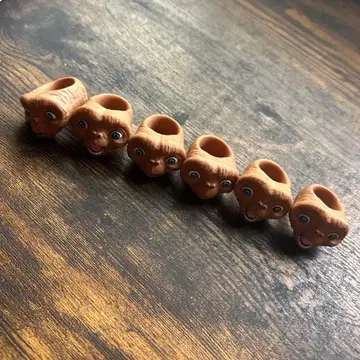 E.T. 페이스 반지 컬렉션 가챠가챠 ET (6개 세트)