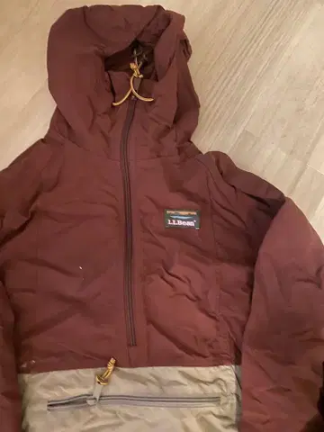 L.L.Bean 마운틴 후드티 와인 레드/베이지