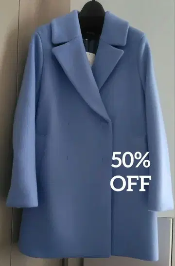 [ 50%OFF ] 새상품 UNTITLED 체스터 코트 비버 코트 블루