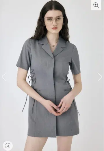 레이스업 테일러드 드레스