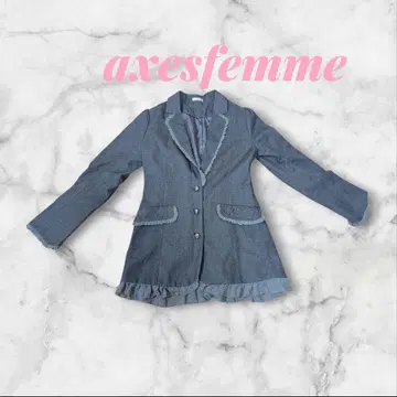 axes femme 자켓 그레이 레이스 리본