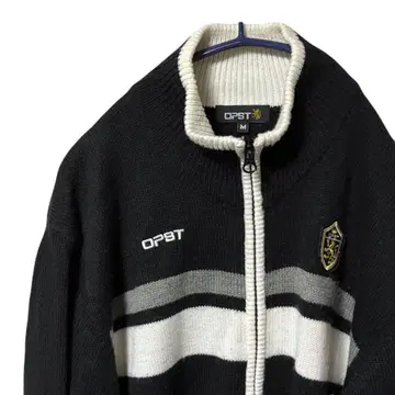 OPST 집업 니트 자켓 블랙 남성용 M 사이즈