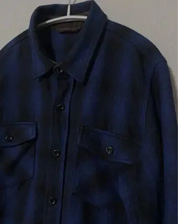 옴브레 체크 셔츠 울 섀도우 체크 보드 셔츠