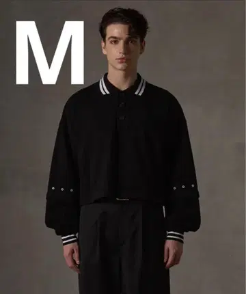 GRANCY 지퍼 레이어드 와이드 숏 피케 셔츠 M 블랙 계열 1