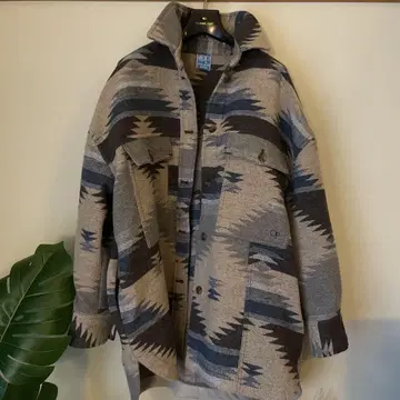 Ocean Pacific 기하학 패턴 자켓