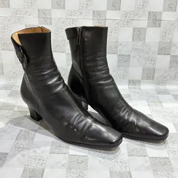 TRUSSADI 하프 부츠 블랙 23cm
