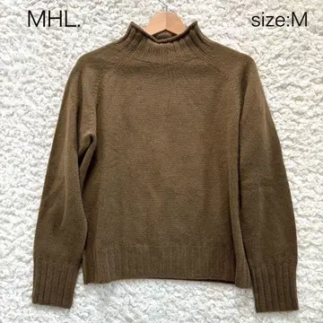 미사용급 MHL. 마가렛호웰 터틀 니트 올리브 브라운 M
