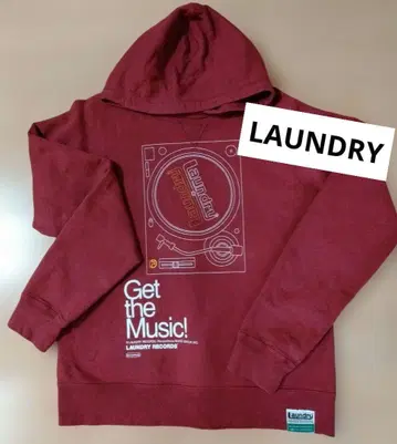 Laundry Records 리버서블 래글런 후드티 크림슨 L 사이즈