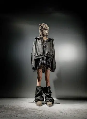 [ DIG YOUR OWN GRAVE ] LEATHER ZIP HOODY