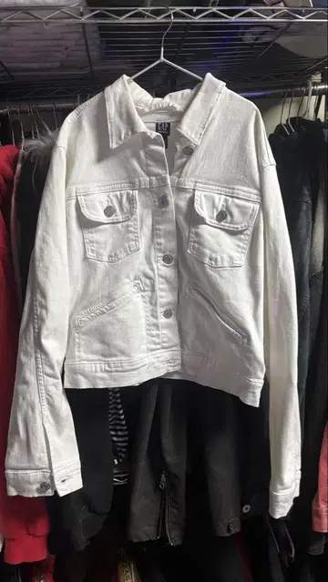 Gap White denim jacket 짧은 기장 opium