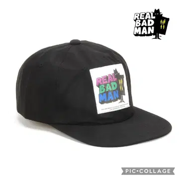 새상품급 Real Bad Man 캡 나일론 블랙