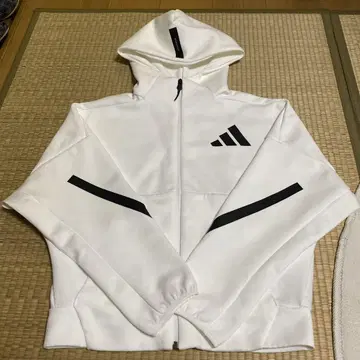 adidas Z.N.E 풀 집업 후드티 화이트 S 사이즈