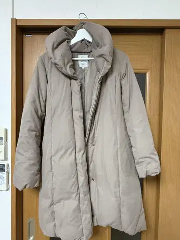 Bming 후드 부착 다운 자켓 M 사이즈 베이지