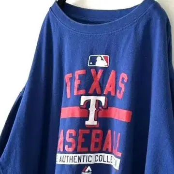 마제스틱 MLB 텍사스 베이스볼 T셔츠 3XL 블루 구제 의류