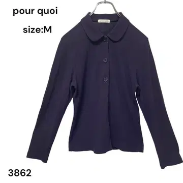 풀쿠아 pour quoi 셔츠 상의 긴팔 M 세련된