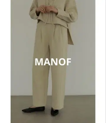 새상품 MANOF 와이드 스웨트 팬츠 아이보리 S